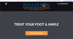 Desktop Screenshot of fullertonfootandankle.com