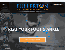 Tablet Screenshot of fullertonfootandankle.com